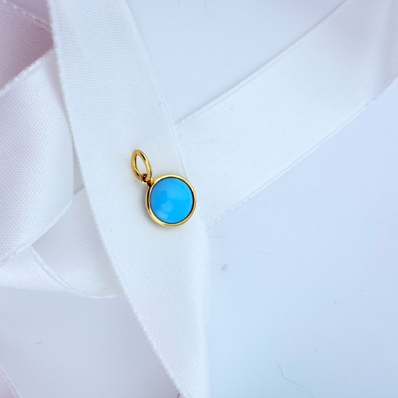 RARE Tiffany & Co. 18k turquoise Dot Charm by Paloma Picasso - Picture 3 of 9